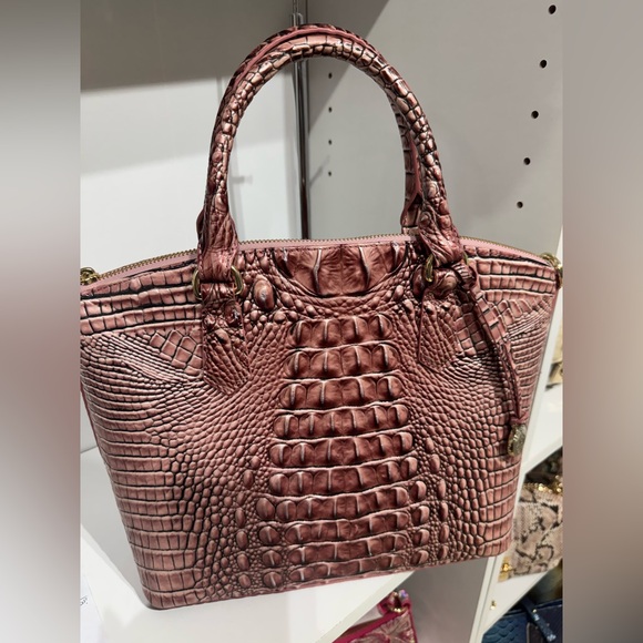Brahmin Handbags - Brahmin Rose Croc-Embossed Satchel